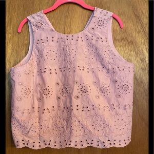 Ann Taylor Loft Laser Mosaic Tank Med Petite